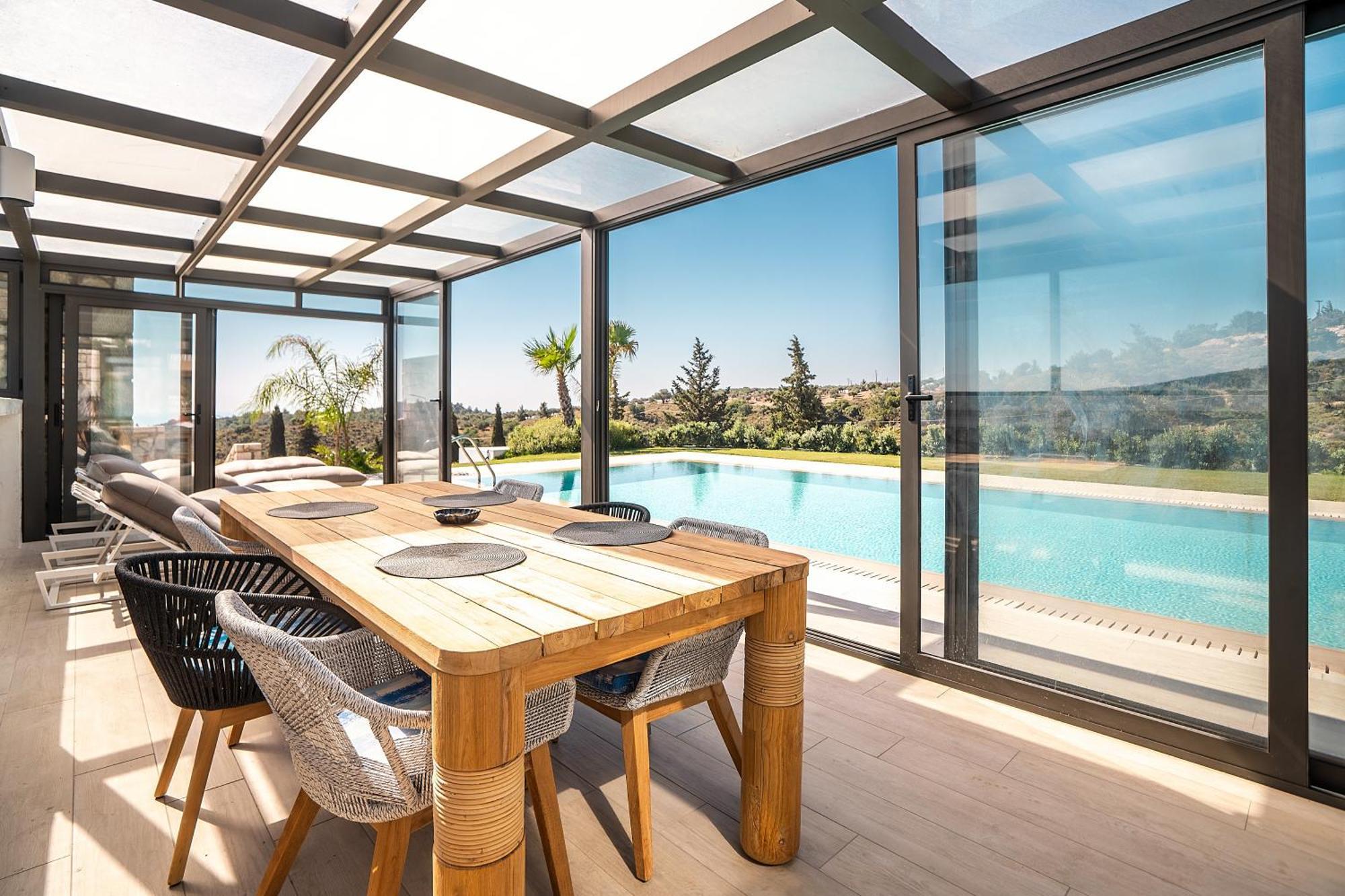 Villa Sky Hills à Psinthos Extérieur photo